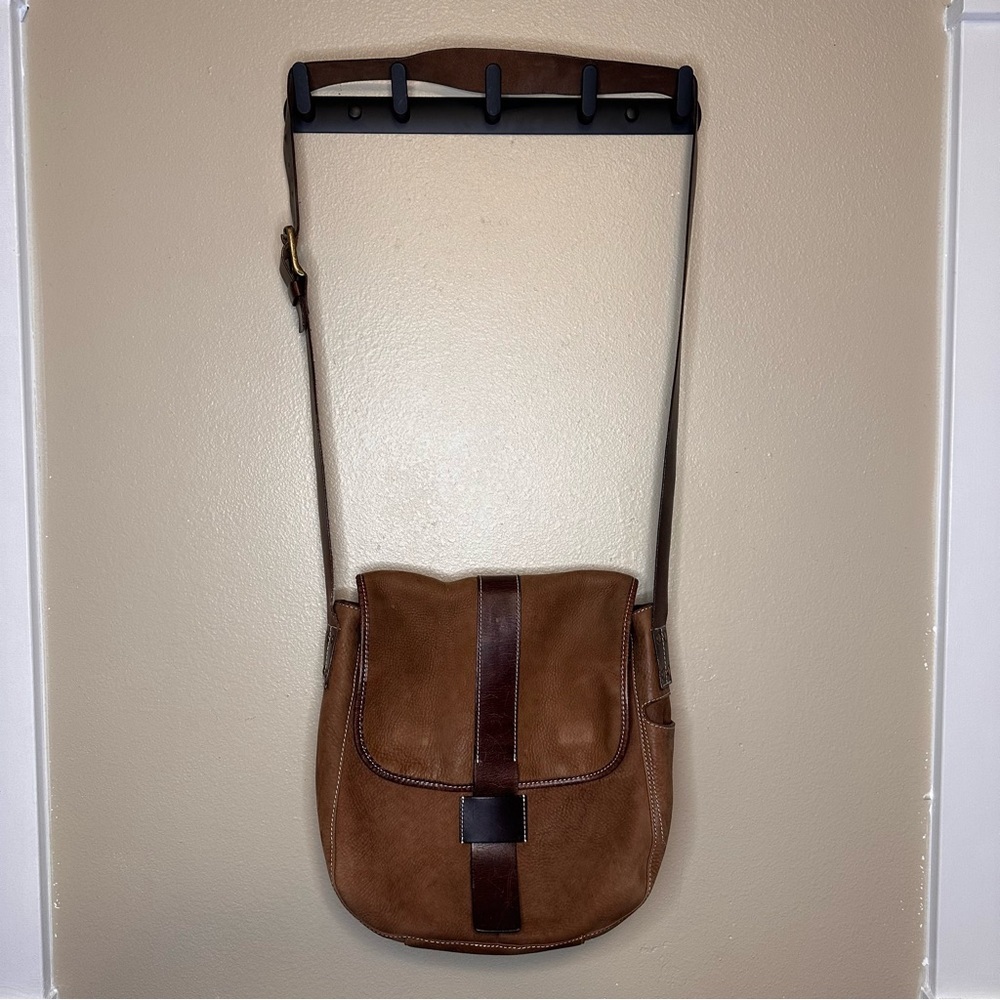 Eddie Bauer Brown Leather Crossbody Bag